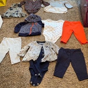 Bundle of 6 month clothes navy/grey/orange
